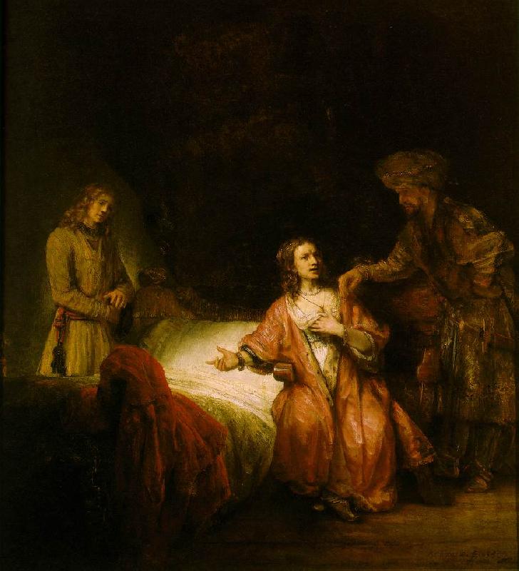 REMBRANDT Harmenszoon van Rijn Joseph Accused by Potiphar's Wife France oil painting art